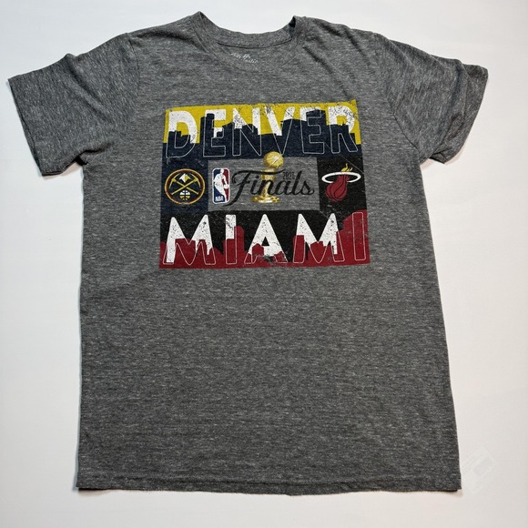 Majestic Threads Other - Denver‎ Nuggets Miami Heat Shirt Mens Medium Gray 2023 NBA Finals Majestic